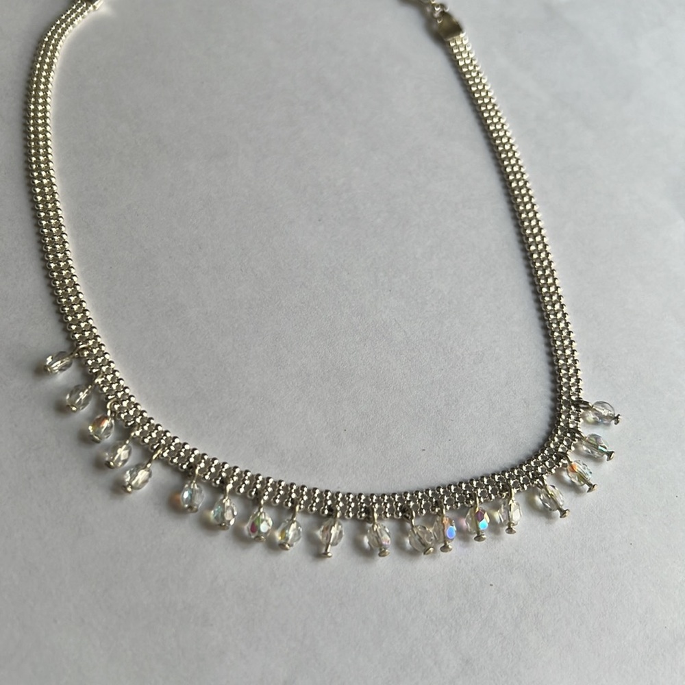 1928 Vintage Timeless Silver Choker Statement Necklace - Picture 5 of 12